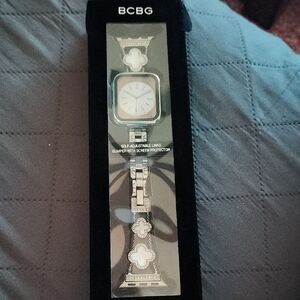 BCBG Silver Watch Band For Apple Watch